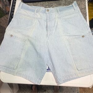 Gitano Light Blue Cotton Shorts Vintage